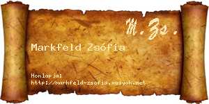 Markfeld Zsófia névjegykártya